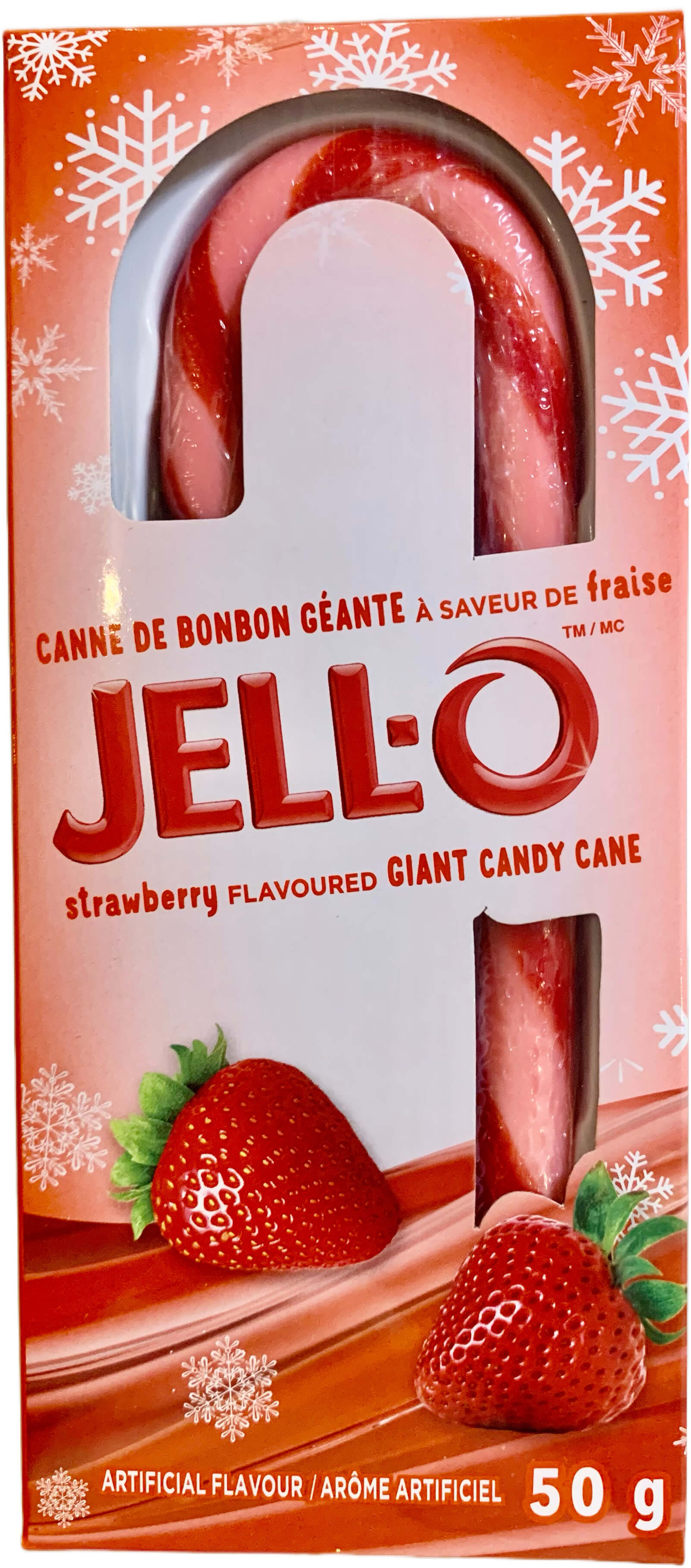 Canne Jell-O géante à la fraise