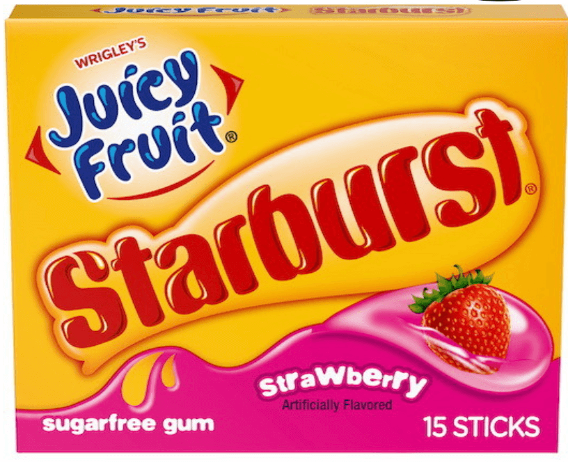 Juicy Fruit Starburst à la fraise